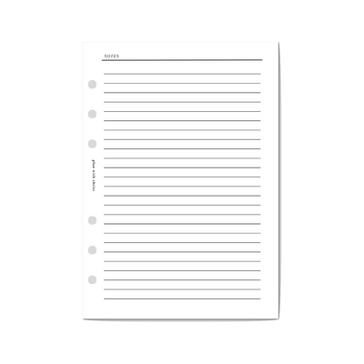 A5 Lined Note Paper Inserts